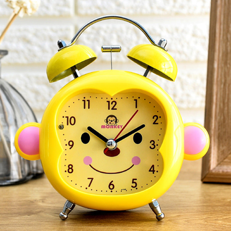 Children's Cartoon Creative Mute Night Light Bedroom Bedside Small Alarm Clock Clock