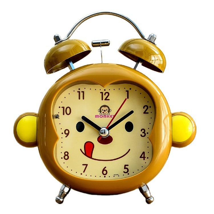 Children's Cartoon Creative Mute Night Light Bedroom Bedside Small Alarm Clock Clock