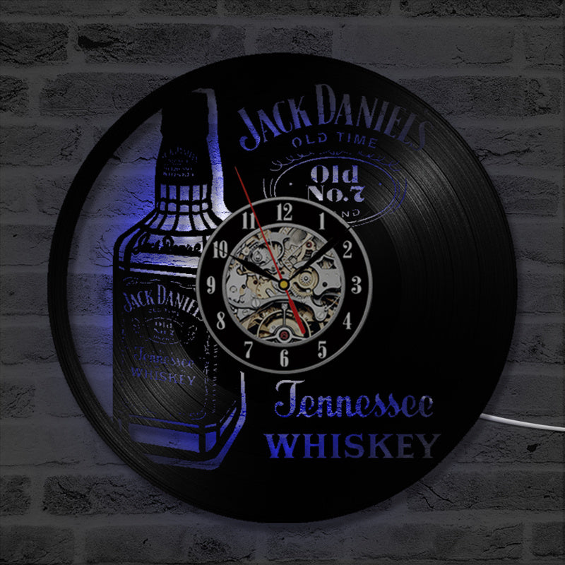 Whiskey Drink Vinyl Record Wall Clock