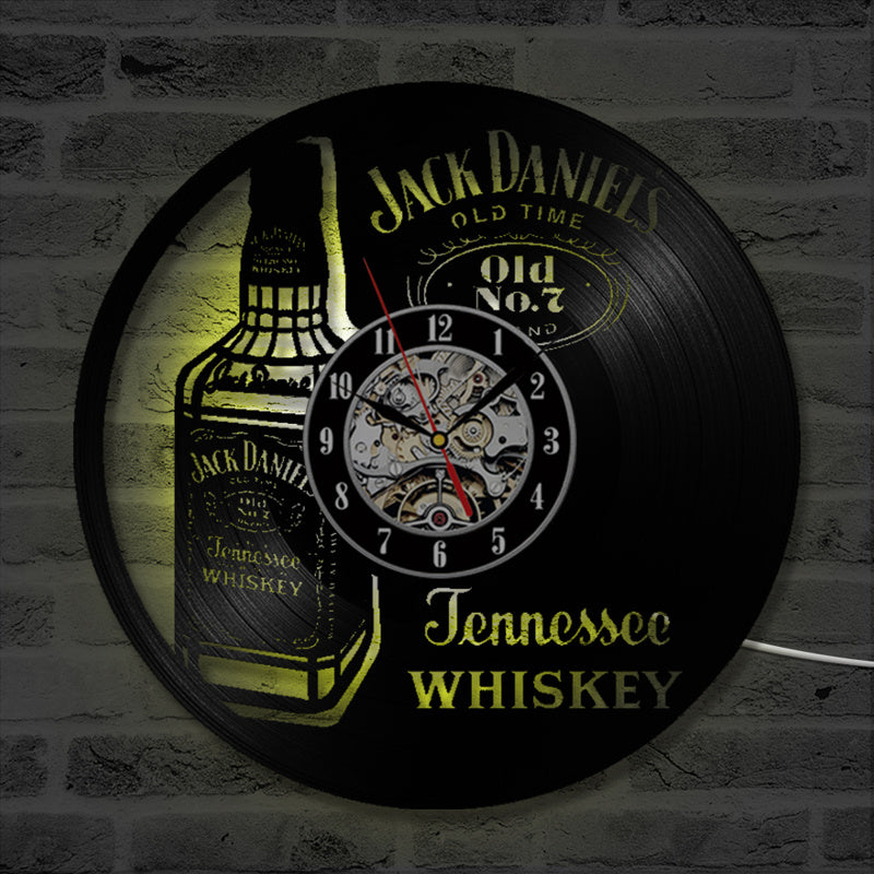 Whiskey Drink Vinyl Record Wall Clock