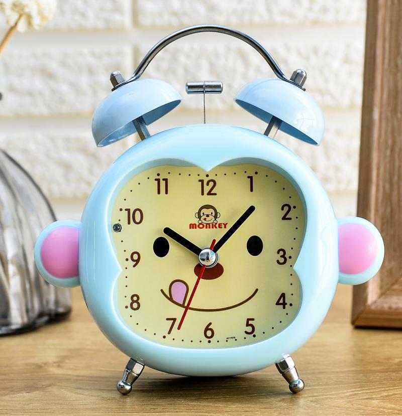 Children's Cartoon Creative Mute Night Light Bedroom Bedside Small Alarm Clock Clock