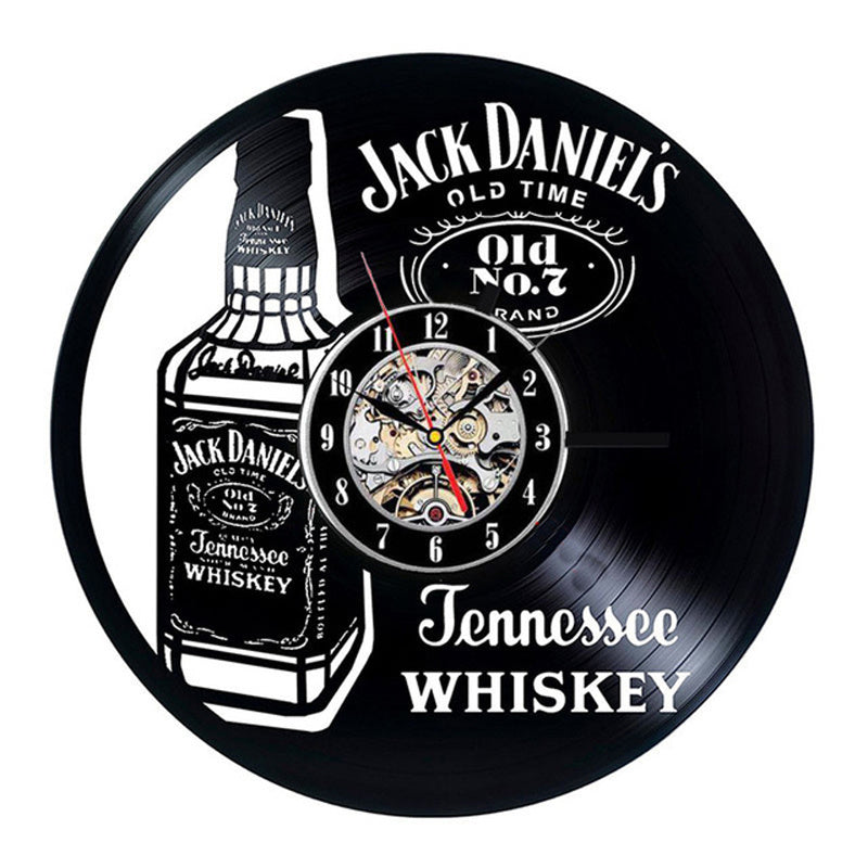 Whiskey Drink Vinyl Record Wall Clock