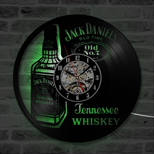 Whiskey Drink Vinyl Record Wall Clock