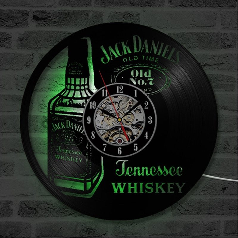 Whiskey Drink Vinyl Record Wall Clock