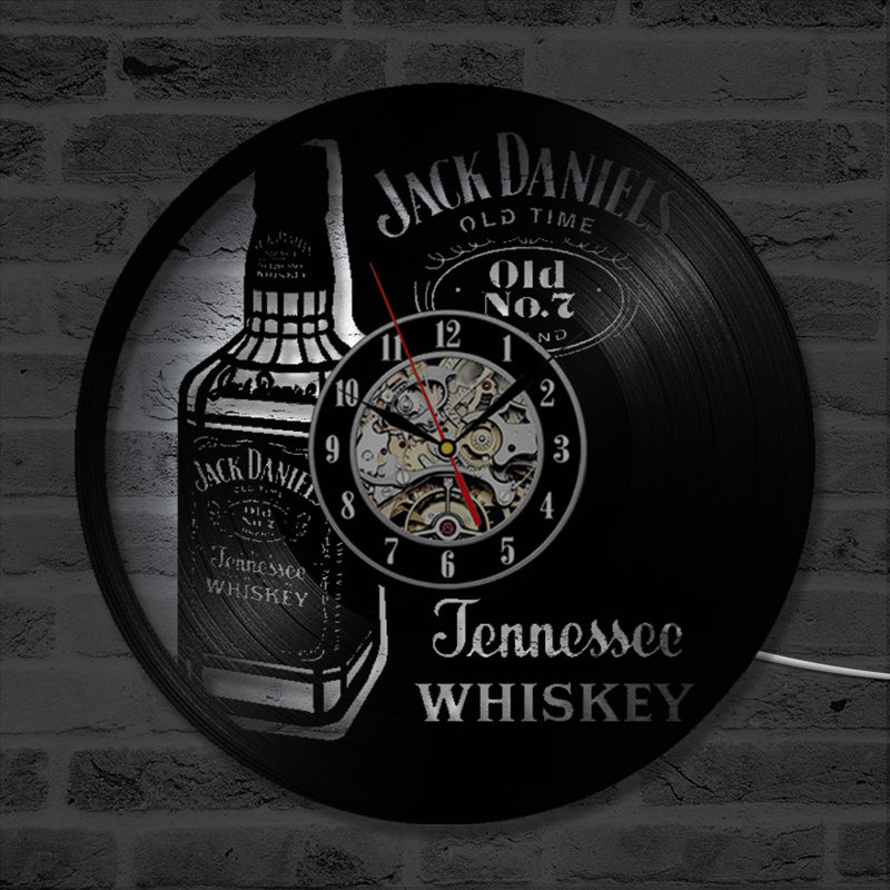 Whiskey Drink Vinyl Record Wall Clock